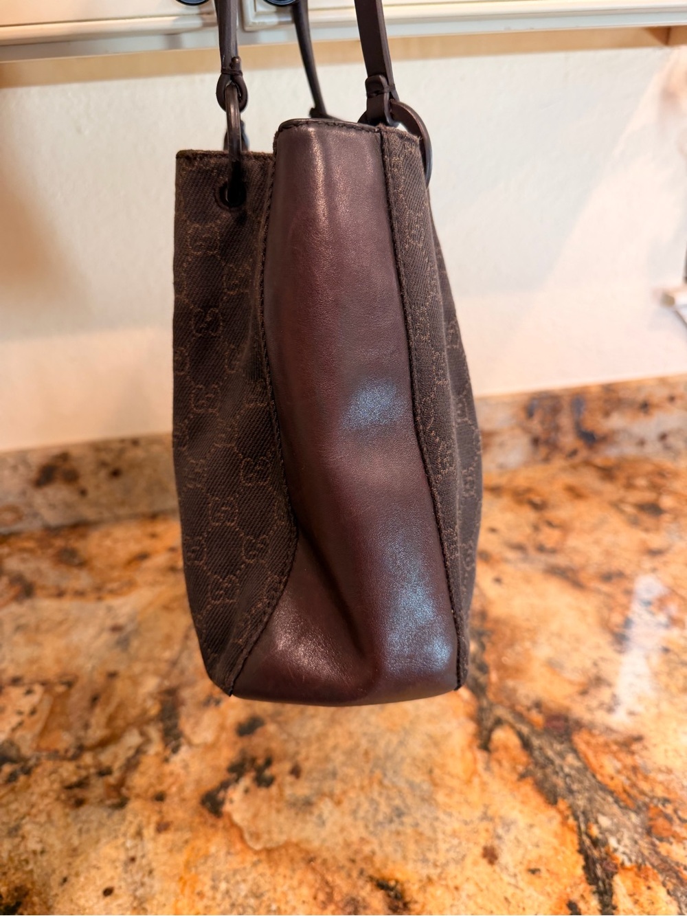 Gucci Brown Denim Small Tote - Picture 3 of 13